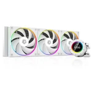 ID-COOLING SL360 White (with SL Fans, ver 1.0) – 360mm AIO Liquid CPU Cooler with 2.1" LCD Display & ARGB Fans Supports Intel LGA 2066, 2011, 1851, 1700, 1200, 1151, 1150, 1155, 1156 AMD AM5, AM4 - Image 1