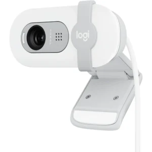 Logitech Brio 100 White Full HD 1080p Webcam with Auto-Light Balance, Privacy Shutter & Built-in Mic for Video Calls - Image 1