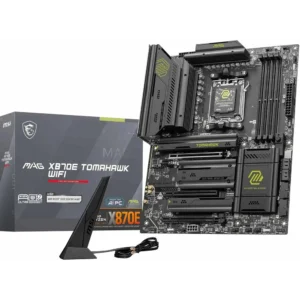 MSI MAG X870E TOMOHAWK WIFI ATX Gaming Motherboard - AMD Ryzen 9000/8000/7000, AM5, DDR5 8400+ MT/s, PCIe 5.0, M.2 Gen5, Wi-Fi 7, 5G LAN - Image 1