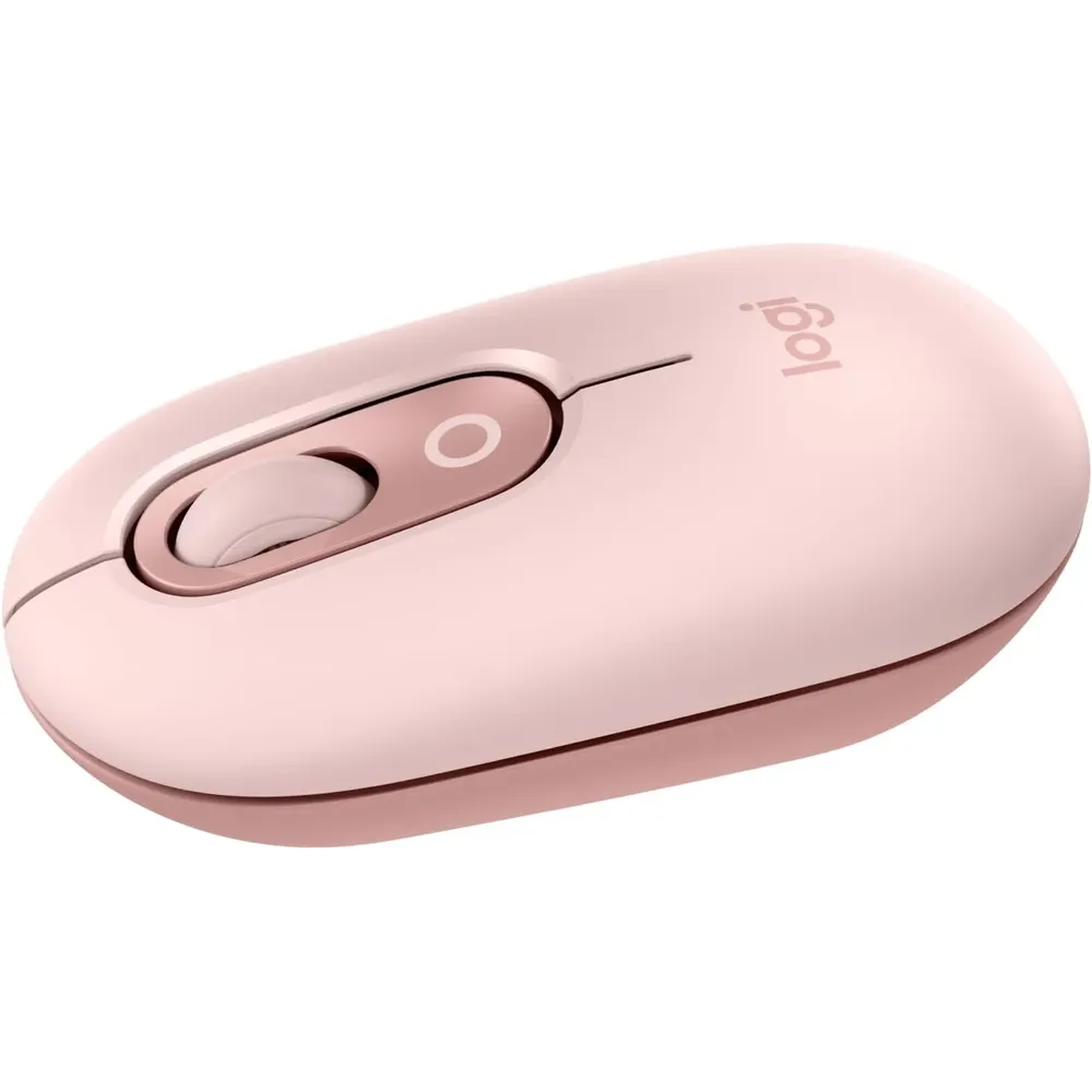 Logitech POP Mouse Pink – Wireless Emoji Customizable SilentTouch Bluetooth Mouse - Image 1